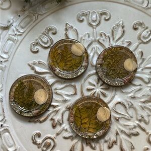 Set of 4 Vintage Sand Resin Coasters
